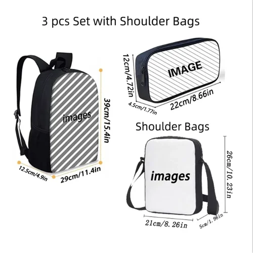 Imagen 2 del producto Mochila escolar infantil de dibujos animados KPop Demon Hunters con bolso de hombro, bolsa de lápices para guardería, bolsas ligeras para niños