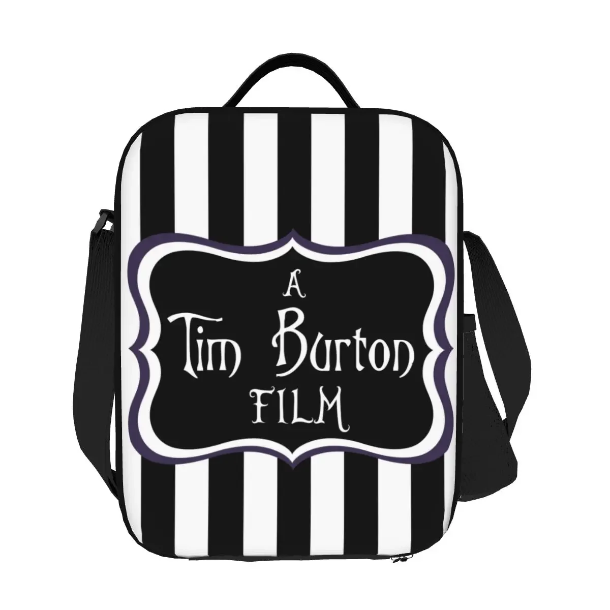 Custom A Tim Burton Film Lunch Bag Women Warm Cooler Insulated Lunch Boxes for Student School