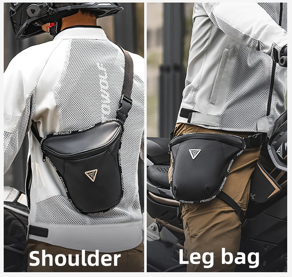 Riñonera para motocicleta, bolsa impermeable para pierna y bicicleta, ligera, informal, para montar en el muslo, deporte