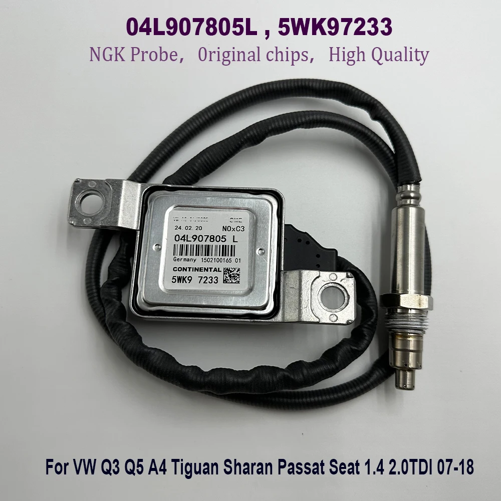 

NEW 5WK97233 04L907805L NOX Sensor High Quality Chip For NGK Probe For V-W Q3 Q5 A4 Tiguan Sharan Passat Seat 1.4 2.0TDI 07-18