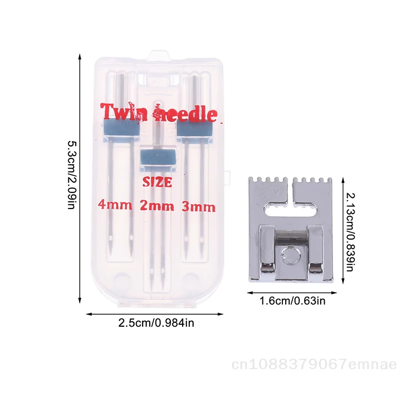 9 الأخدود Pintuck قطعة قدم الضغط في ماكينة الخياطة + 3 قطعة مزدوجة الرأس ماكينة خياطة الإبر 3 حجم 2/3/4 مللي متر لملحقات ماكينة الخياطة المنزلية #6