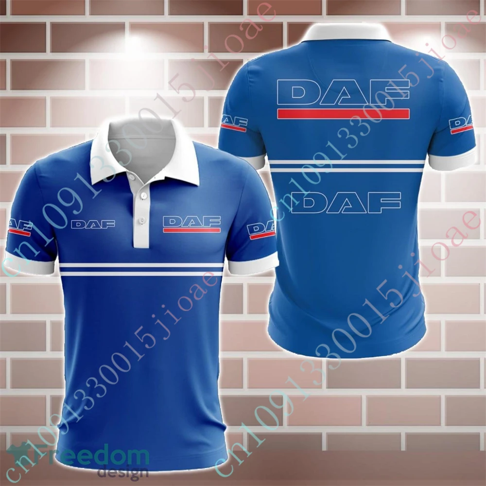 DAF Polo Shirts And Blouses Casual Short Sleeve Top Anime T Shirt For Men Harajuku Golf Wear Unisex Clothing Custom Logo