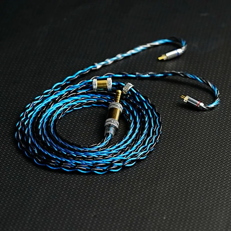 XINHS H15 8-core blue graphene+black five element hybrid headphone upgrade cable