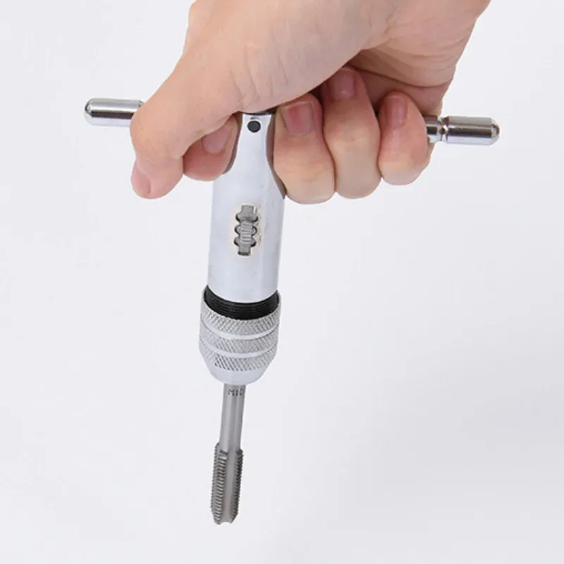For T-type ratchet tap, wrench, metric M3-8/M5-12 thread tapping tap, ratchet