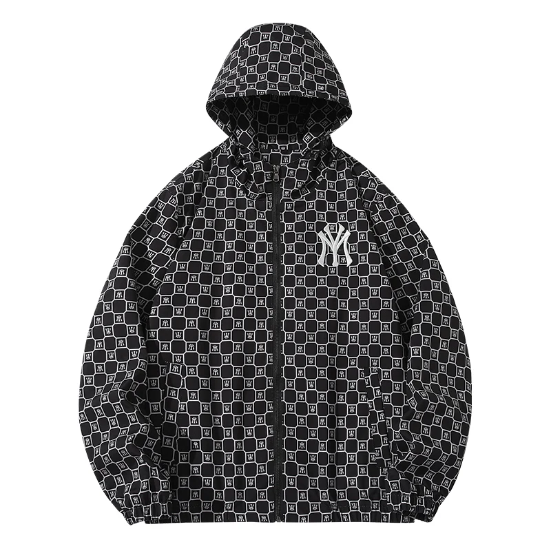 

Новая мужская повседневная куртка с воротником-стойкой, весенне-осенняя модная верхняя одежда в корейском стиле, ветровка в национальном тренде, приталенный крой, полупрозрачная.