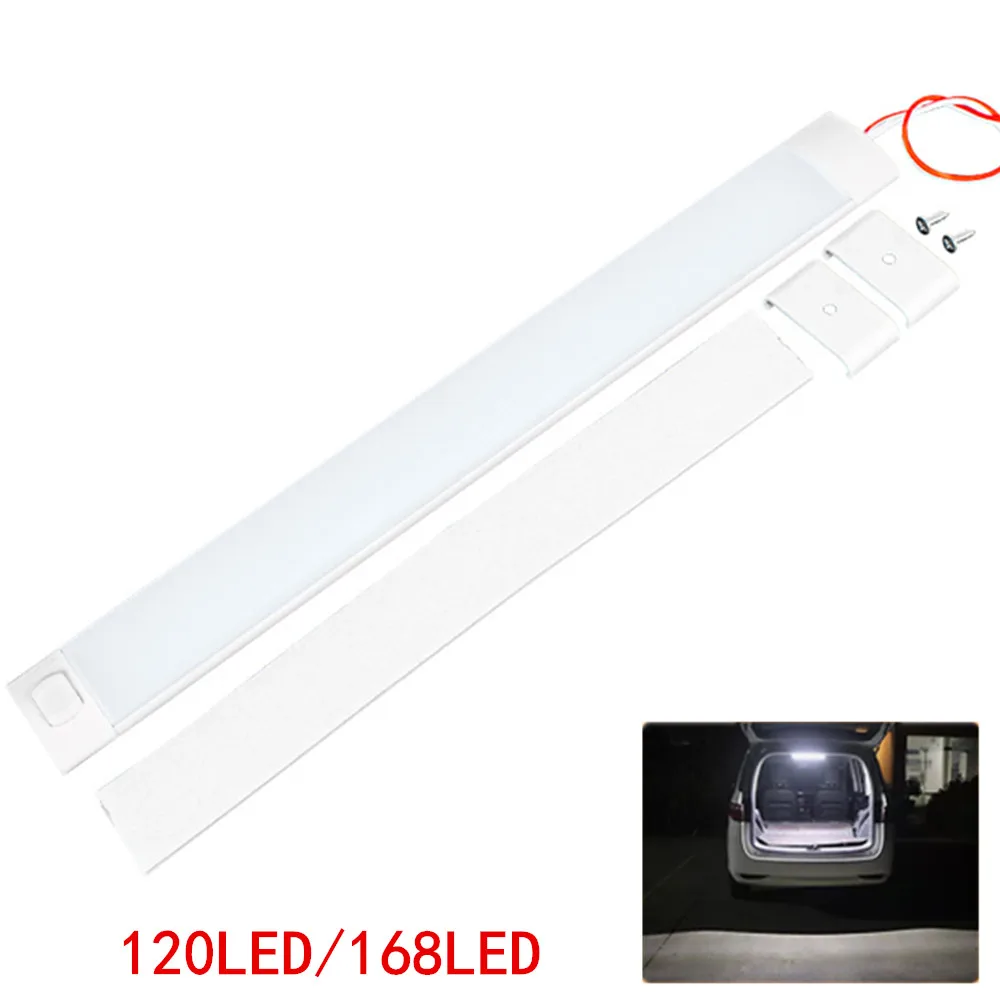 168led Auto Lese lampe mit Ein-Aus-Schalter DC12-85V RV Camper Innen licht leiste Streifen 120led ultra dünne LKW-Fach Licht