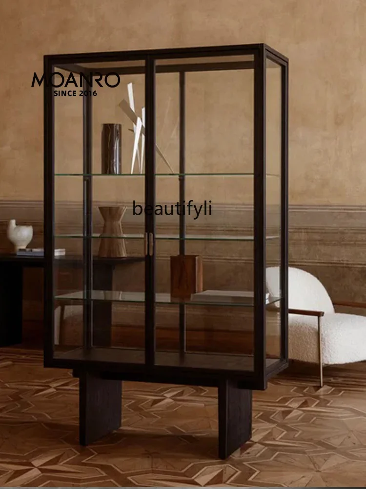 

Hallway Shelf Sideboard Cabinet Modern Minimalist French Glass Transparent Display Home Locker