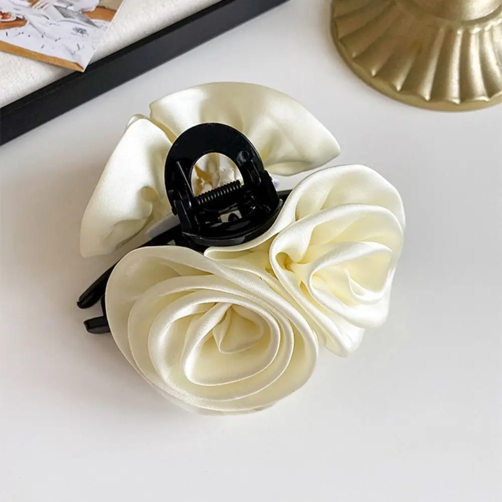 

Flower Flower Hair Claw Hair Grab Clip Korean Style Red Rose Hair Clip Geometric Barrettes Large Size Hair Claw Winter