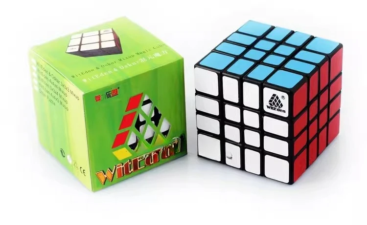 لعبة ألغاز Hunyuan خالية من التأخر Witeden 4X4X4 مكعب مختلط 4 مستويات على شكل خاص ومكعب سحري خاص لعبة تململ هدية