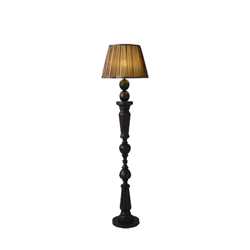 Lampada da terra americana retrò in legno massello, camera da letto, soggiorno, accanto al divano, senso avanzato medievale francese wabi **** vento