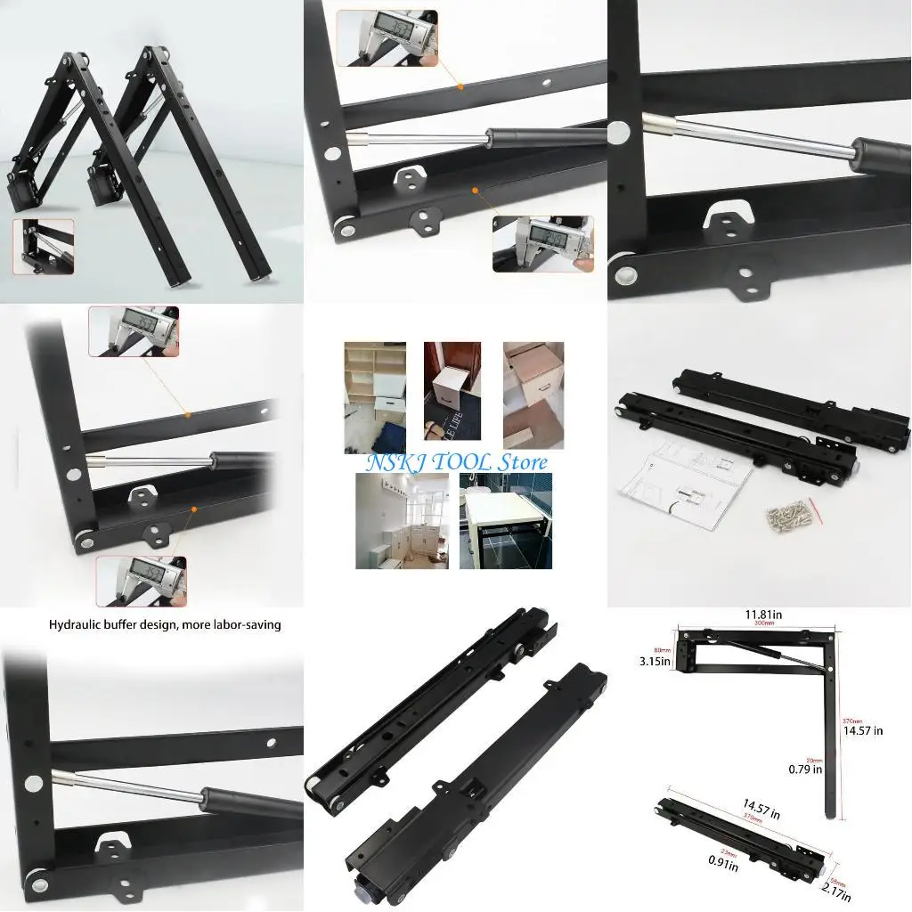 L8RC 1 Paar Opklapbaar voor Zitbeugel Scharnier Verbergen Schoen Veranderende Beugel voor Schoenenkast, Garderobe, Kast