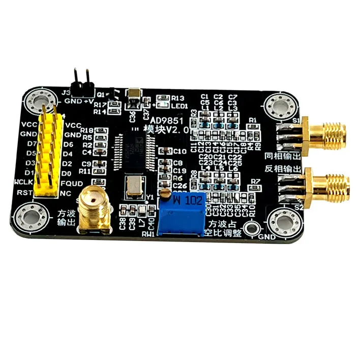 

AD9851 Module High-speed DDS Module High-frequency Function Signal Generator Output Sine Wave Differential Square Wave