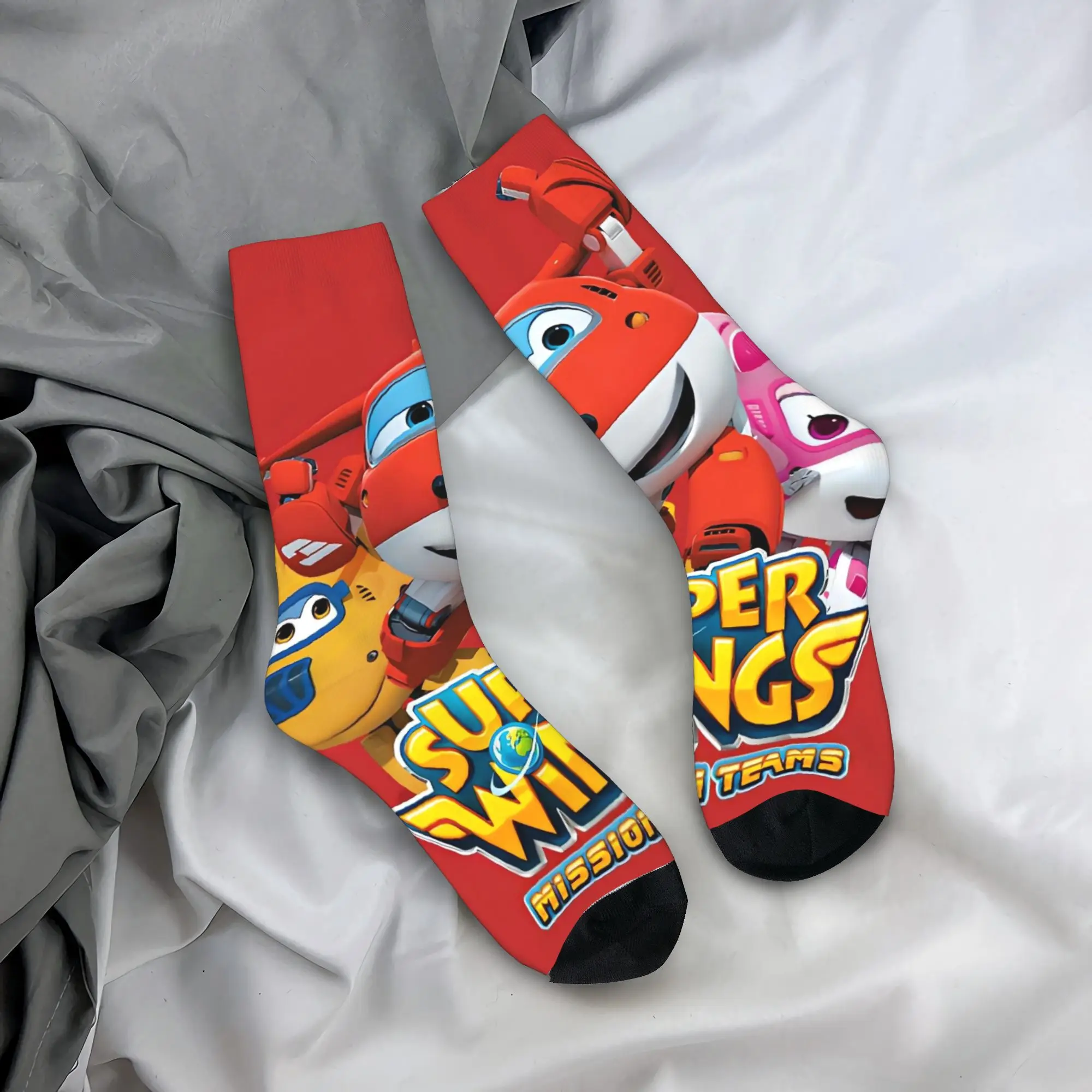 

Couple Socks Super Wings Cartoon Stockings Winter Trendy Comfortable Socks Custom Outdoor Sports Non Slip Socks