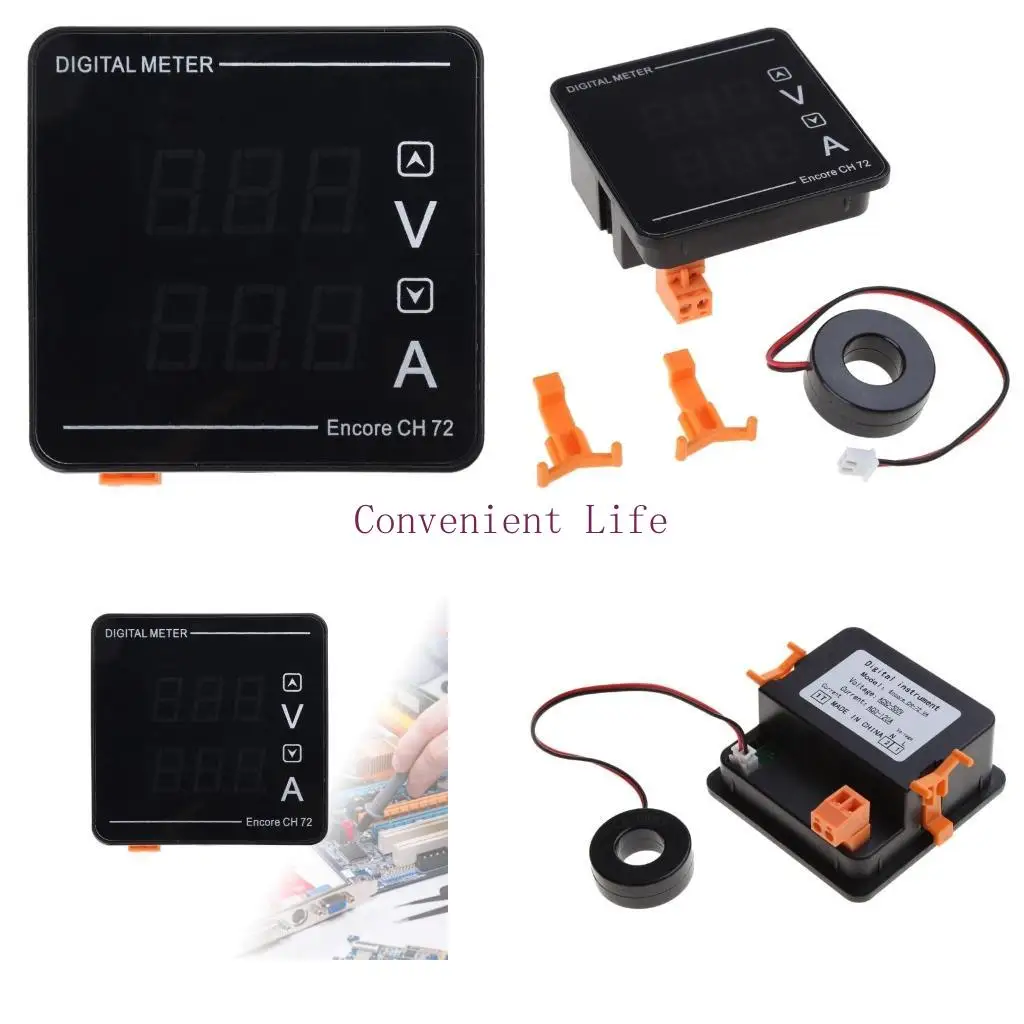 

L1EE Voltage & Current Meter Dual Digital Display AC50-500V 1-140A High-precision Digital Meter Voltmeter Ammeter Durable