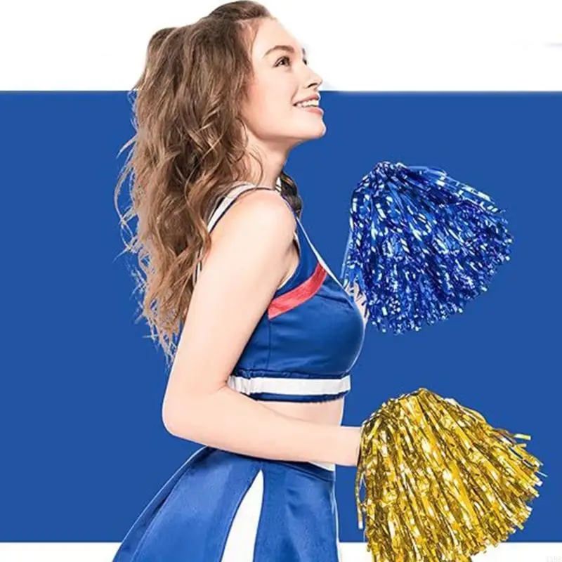 Cheerleader Cheerleading Poms Poms Plastic Sports Handheld Cheerleader Pompoms 4XBB view 4