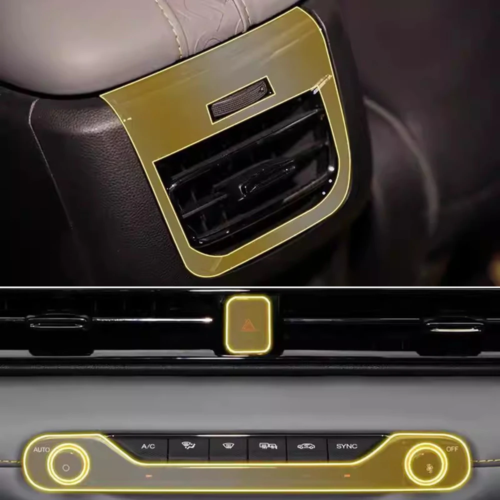 Car TPU Interior Center Console Transparent Protective Film for Dodge Attitude 2024 2025 Anti-scratch PPF Pre-cut Film Sticker