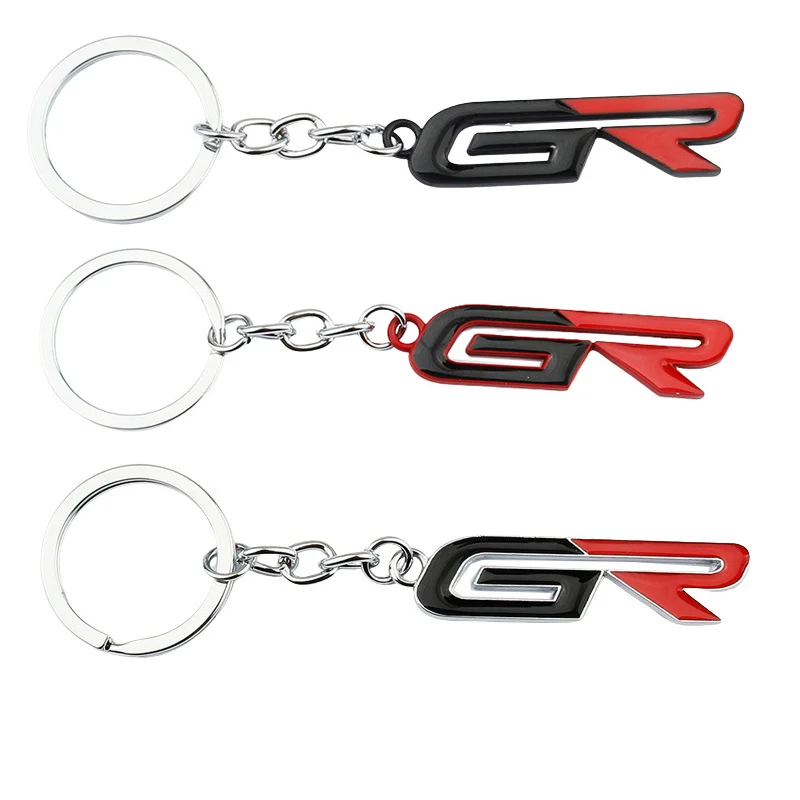 GR Sport Car Keychain Gazoo Racing Key Ring Chain For Toyota Corolla Supra 86 Yaris Prius Camry Tacoma Venza Tundra Rav4 Auris