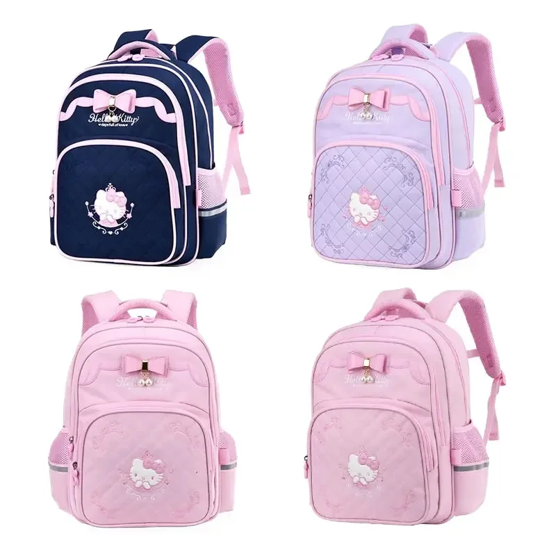 

Sanrioed Anime Hello Kitty Large Capacity Backpack Cute Children Schoolbag Cartoon Student Shoulder Bag Gift for Friend