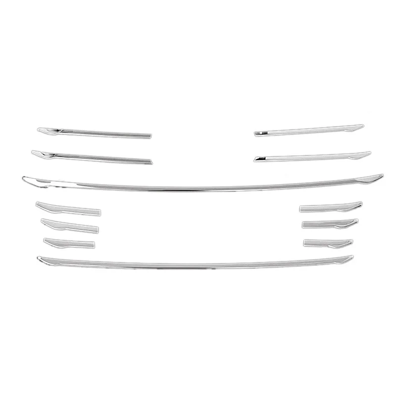 12 Pcs Car Front Bumper Grille Cover Trim Strips for-Audi A4 B8