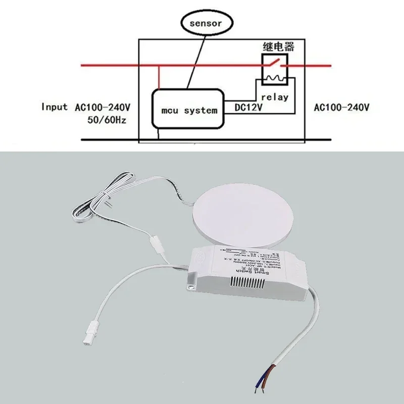 مفتاح مستشعر الجهد العالي مفتاح اللمس التيار المتناوب: 110 فولت-220 فولت منتج الجهد العريض الذي يعمل باللمس تشغيل/إيقاف مستشعر مخفي ذكي