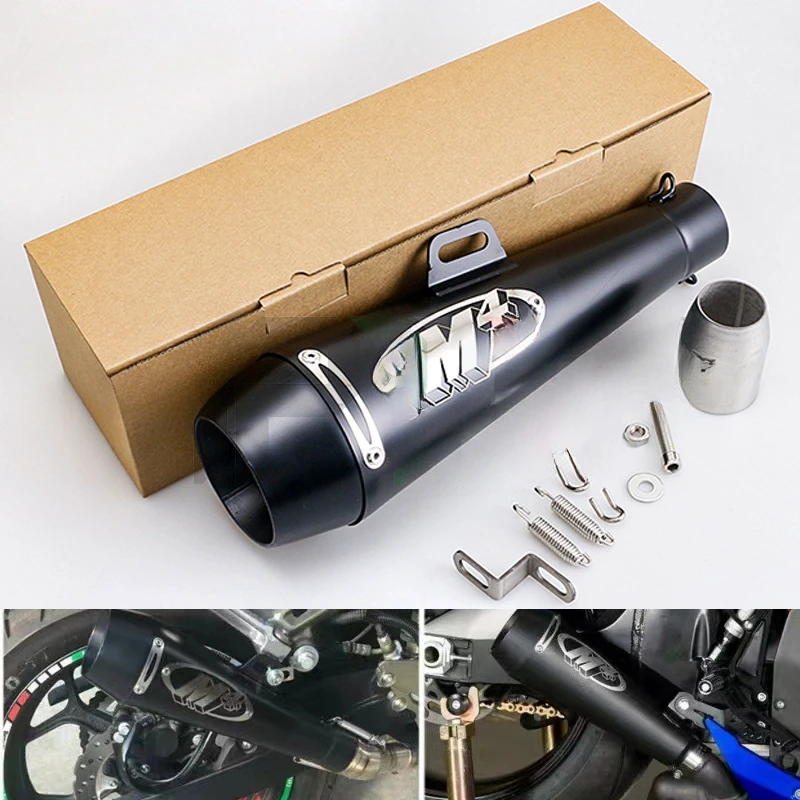 

Motorcycle Modification Exhaust Pipe TMAX500/530 Huanglong 300/600 Large Displacement Modification Exhaust Pipe Black