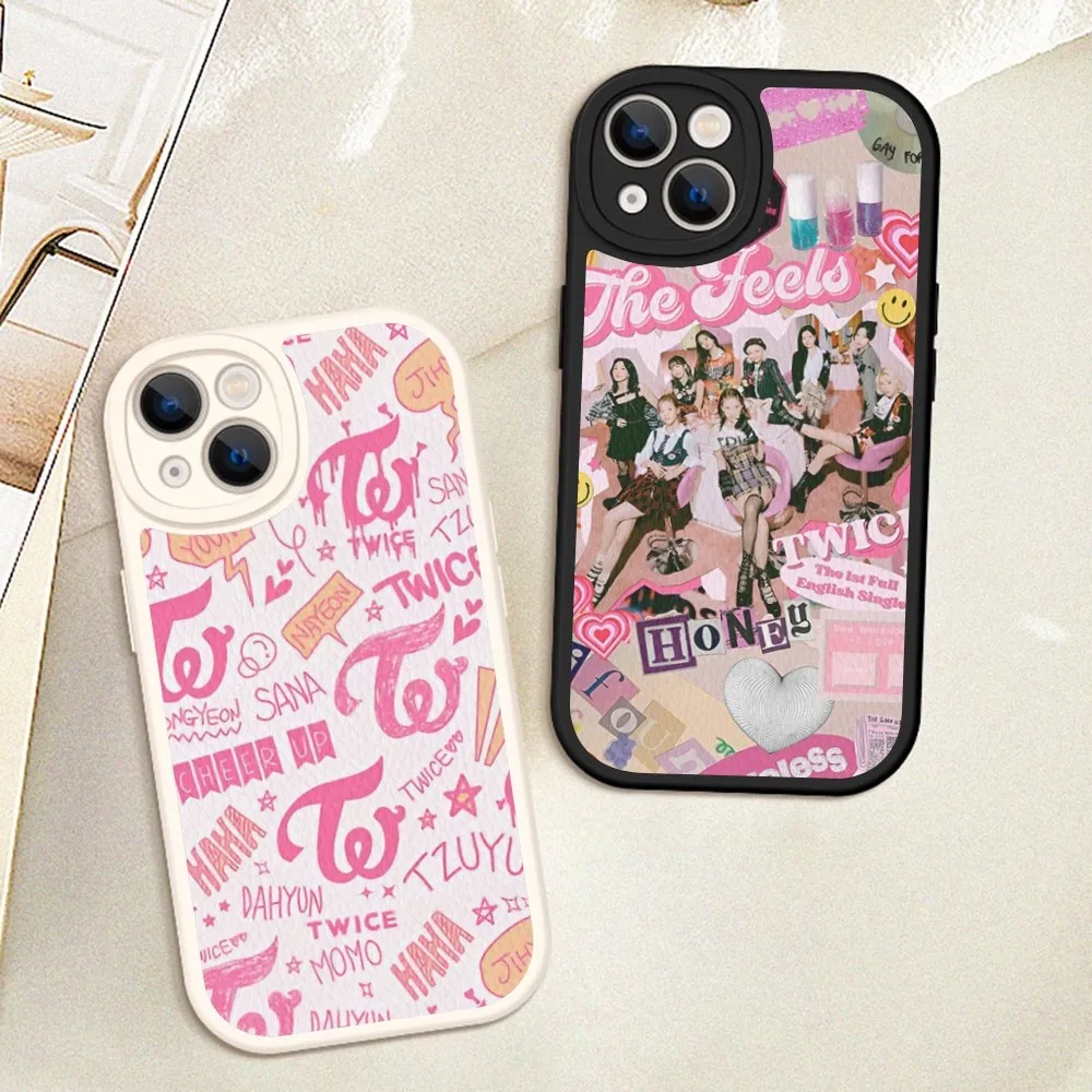 Kpop T-TWICES Phone Case Hard Leather For iPhone 14 13 12 Mini 11 14 Pro Max Xs X Xr 7 8 Plus Fundas