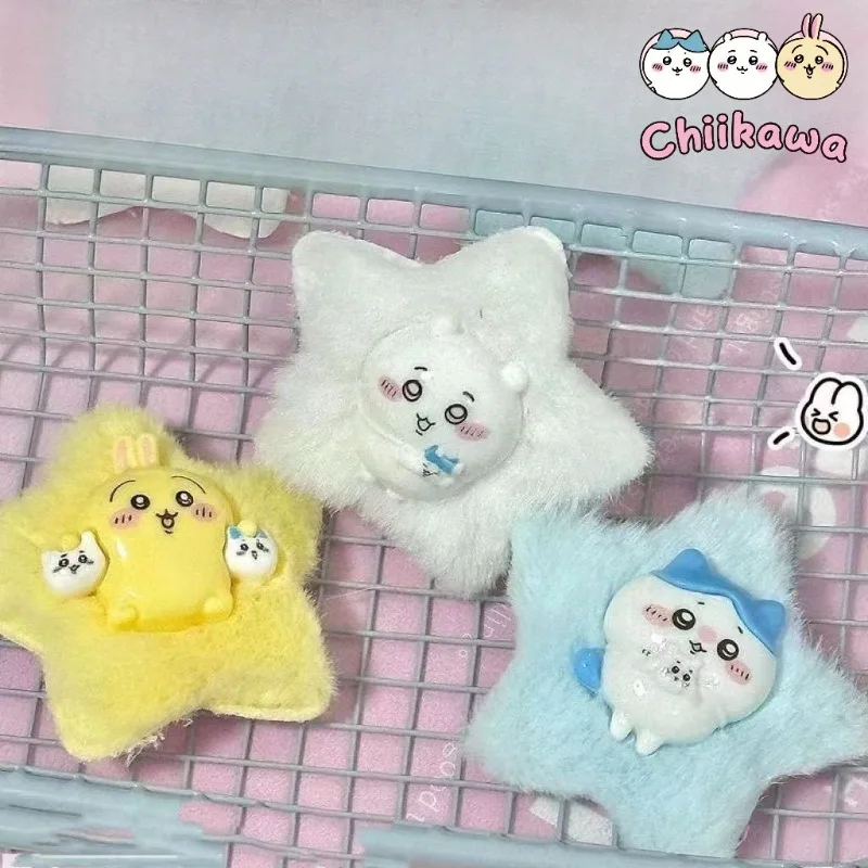 

Новая заколка для волос Chiikawa Hachiware Usagi: милый плюшевый зажим с краями в виде сердечек, аксессуар для волос для школьниц, подарок на день рождения для девочек