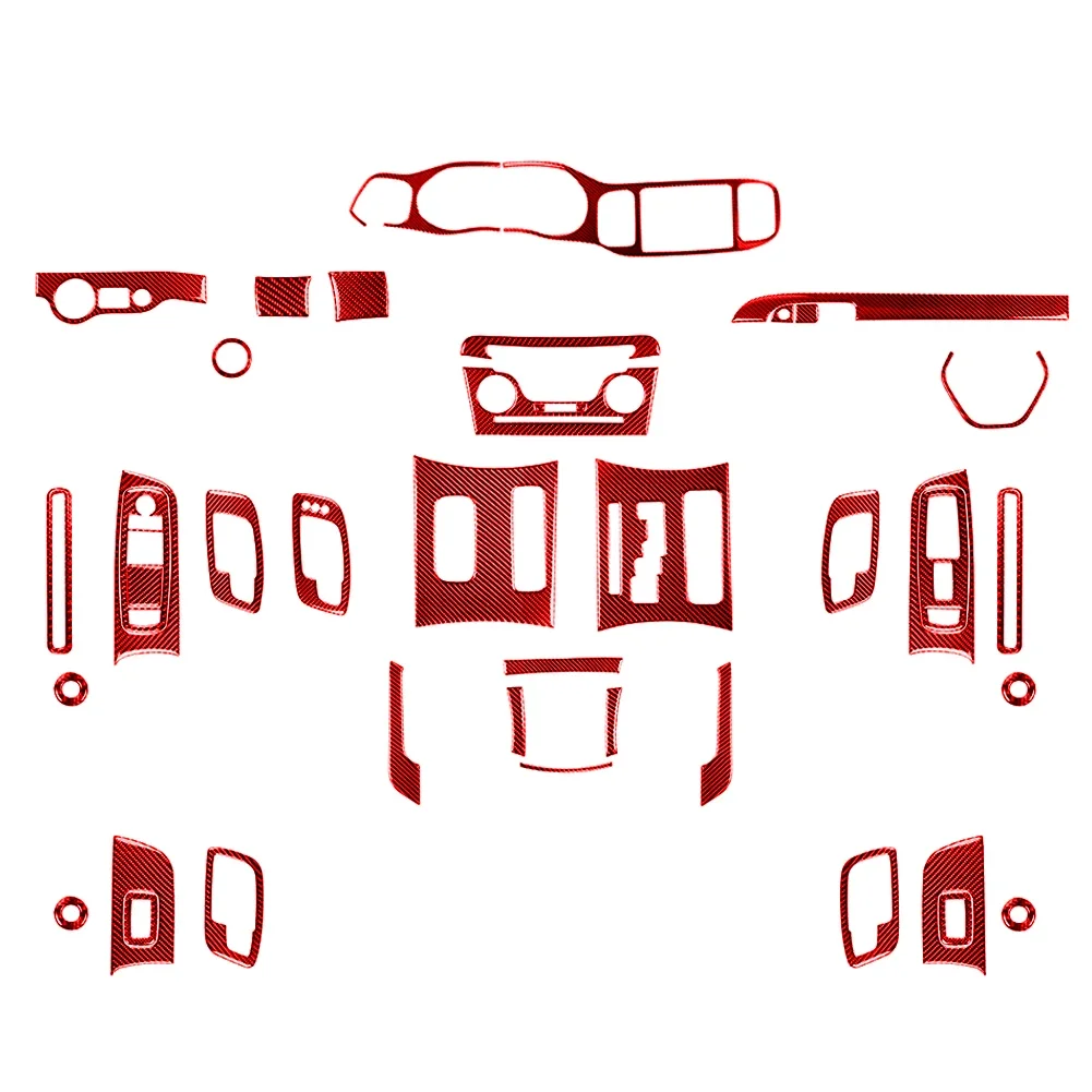 

Carbon Fiber Red Stickers Car Interior Decorative Accessories Various Parts For Dodge Charger 2011 2012 2013 2014