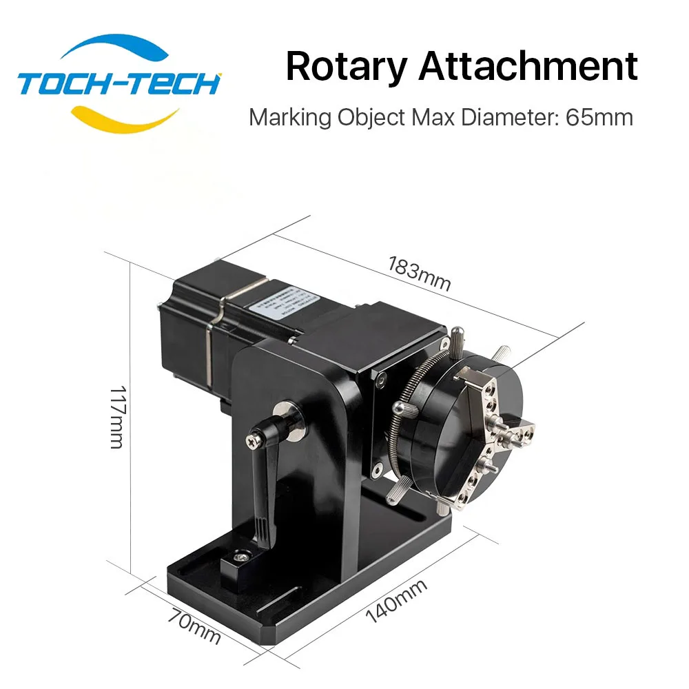 TochTech Laser Spare Parts Three Chuck Head D65 Rotary For Laser Marking Machine