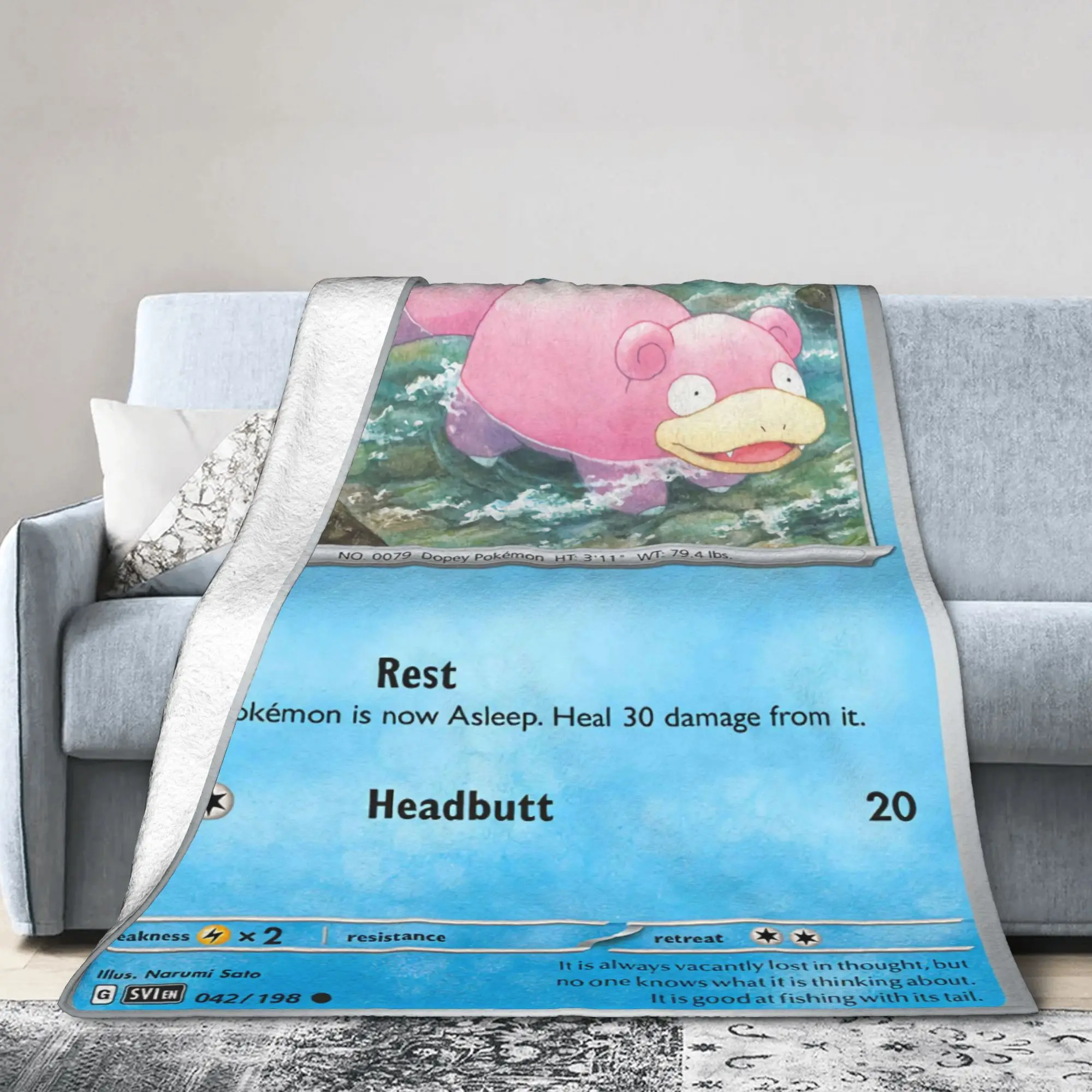 pokemon card blanket Pokmon Winter Woodland Fleece Throw bringing a burst of energy to your space Pokemon Slowpoke Plush Blanket Boy