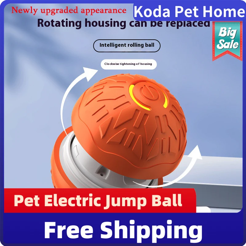 Whirlpool Electronic Intelligent Rolling Ball Dog Toy, Fun to Relieve Boredom, Gravity Walking Ball, Jumping Ball, Dog Gnawing