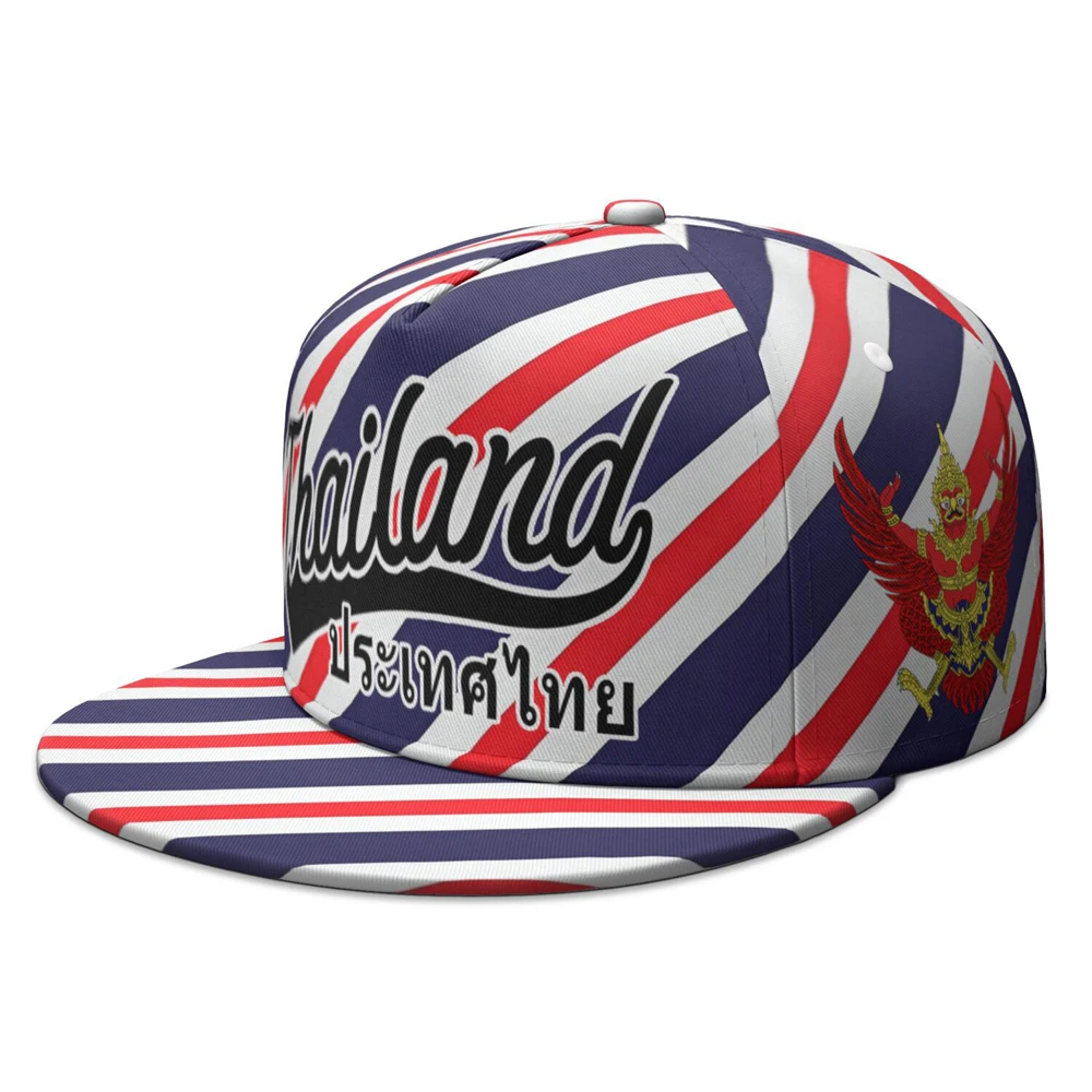 Gorra de Ala Plana Personalizada de Tailandia con Nombre, Número y Logotipo del Equipo, Gorra de Hip-hop, Gorro de Viaje con la Bandera de Tailandia, Siamesa