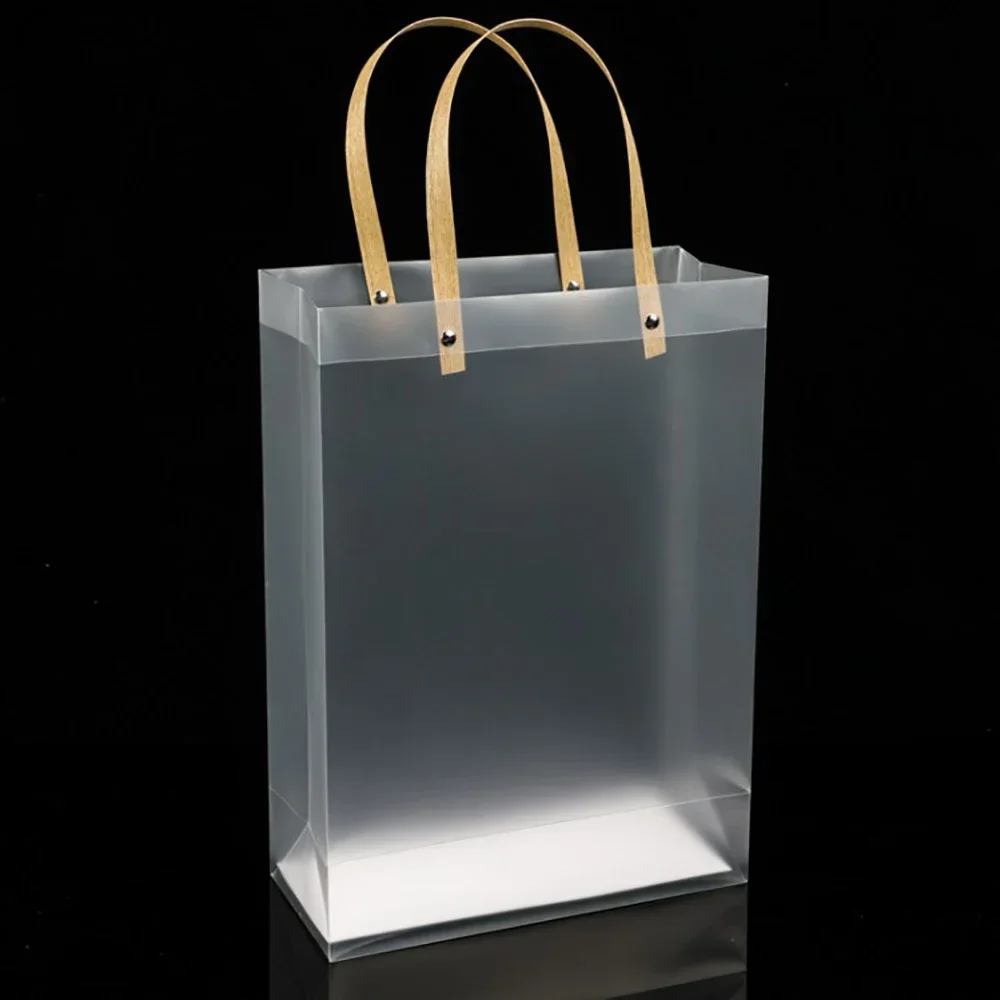 PVC fosco Tote para doces, impermeável e transparente, Eco-friendly Companion Presente, 10PCs