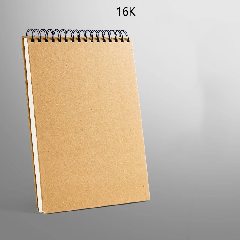 Sketchbook desenho livro de arte desenhado à mão livro em branco bobina espessada folhas soltas casca dura flip aquarela mão