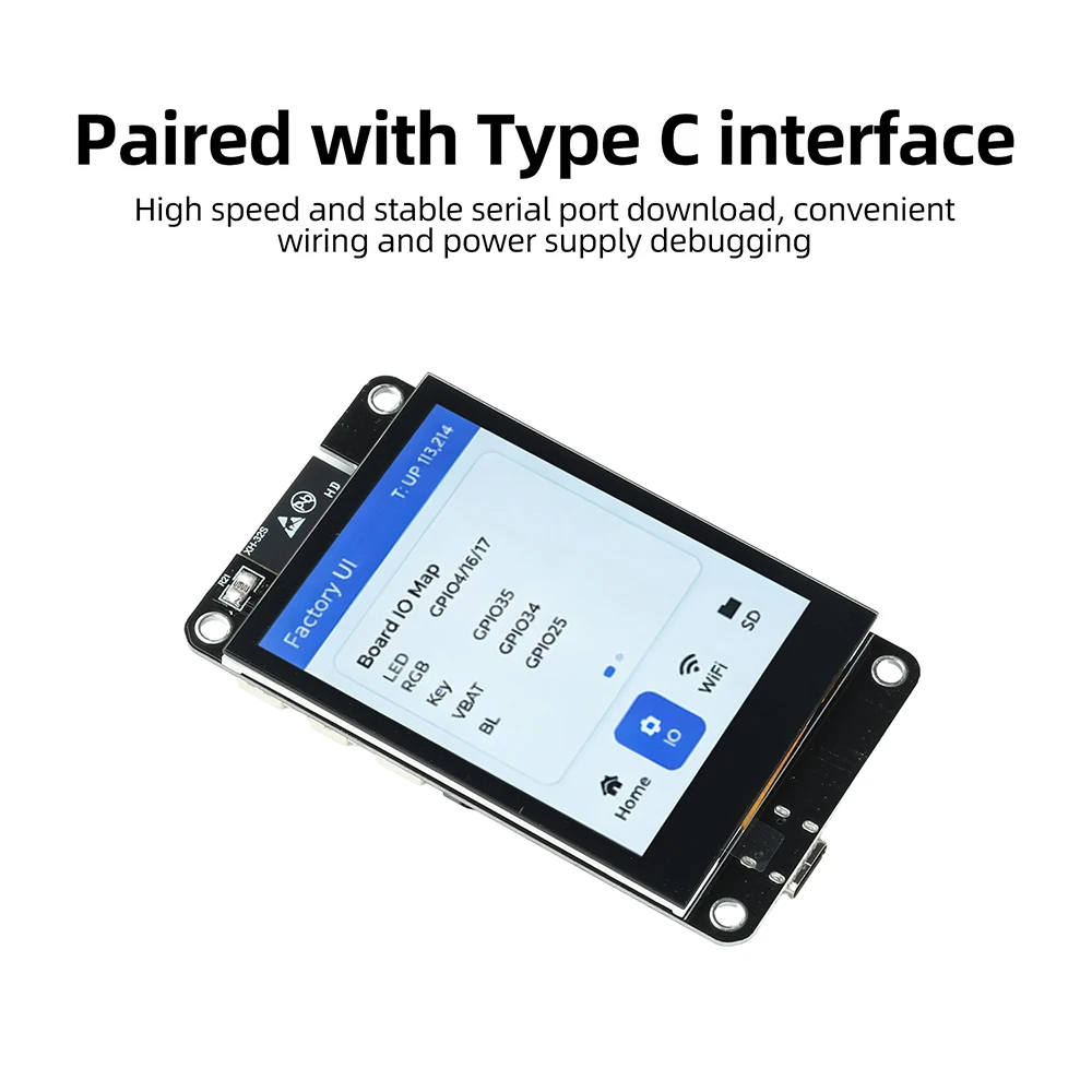 ESP-32 Entwicklungsboard 2,8-Zoll Kapazitiver Touchscreen 240x320 Display Kompatibel mit Wi-Fi BT – Detail 6