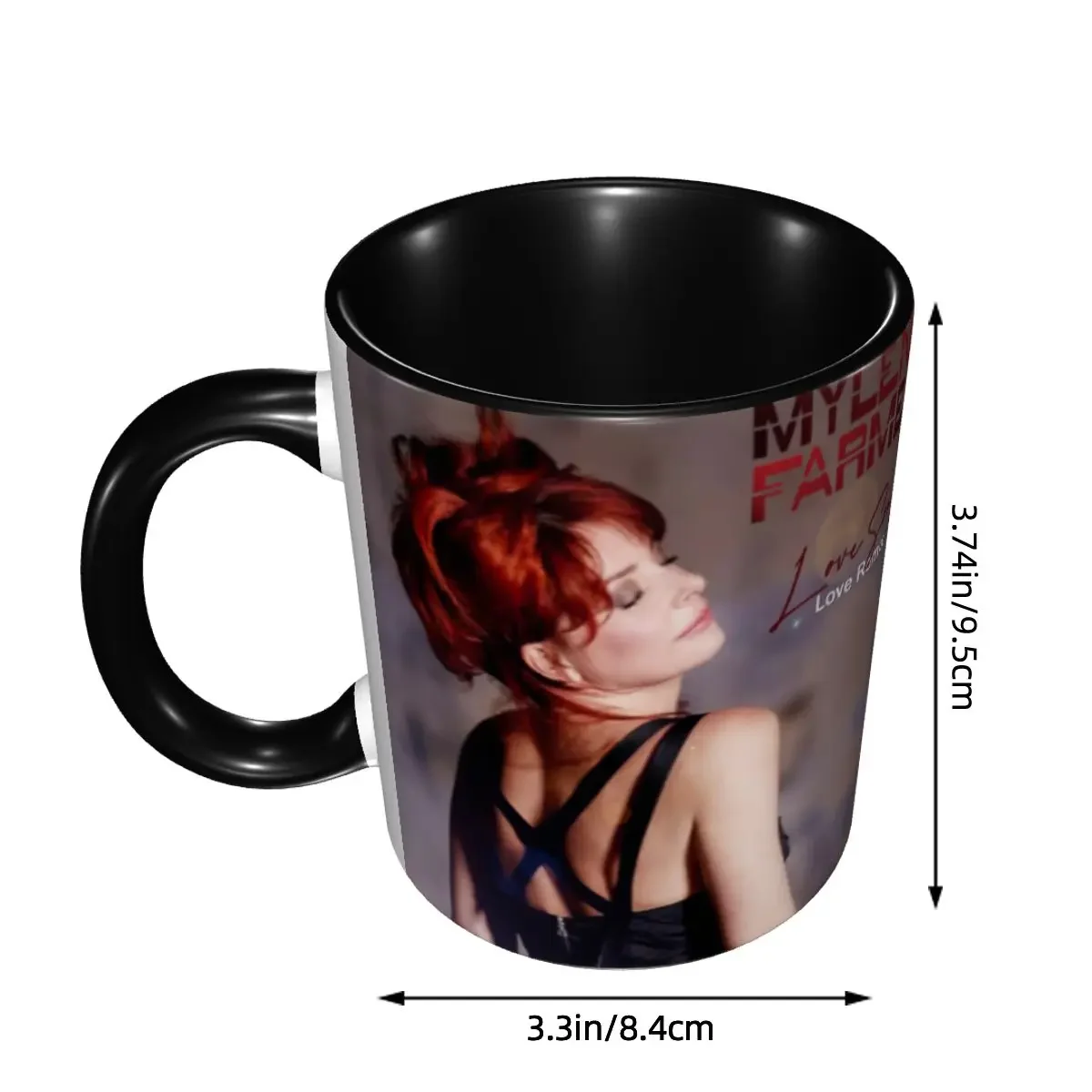 Beautiful Mylene Farmer Coffee Mugs DIY Customized French Singer Ceramic Mug Creative Present