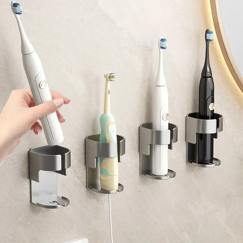 

BGRORIO Electric Toothbrush Holder Space Saving Traceless Bathroom Self-adhesive Wall-mounted Toothbrush Storage Base