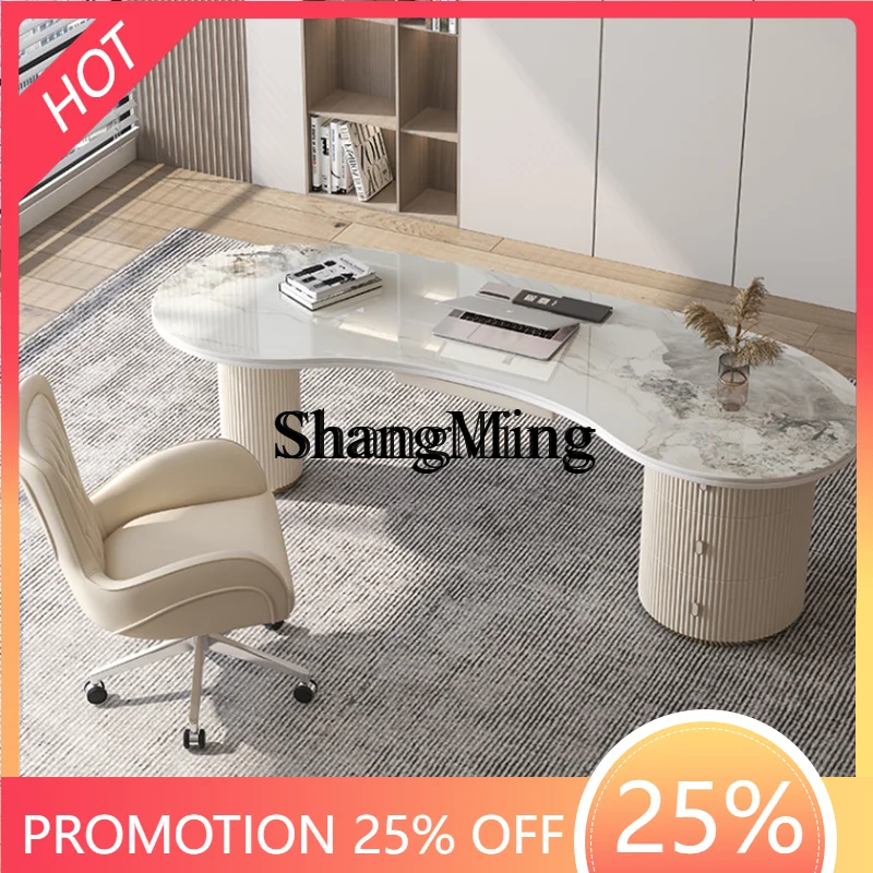 

CL rock slab desk computer desk integrated reception consultation table and chairs household small apartment table desk