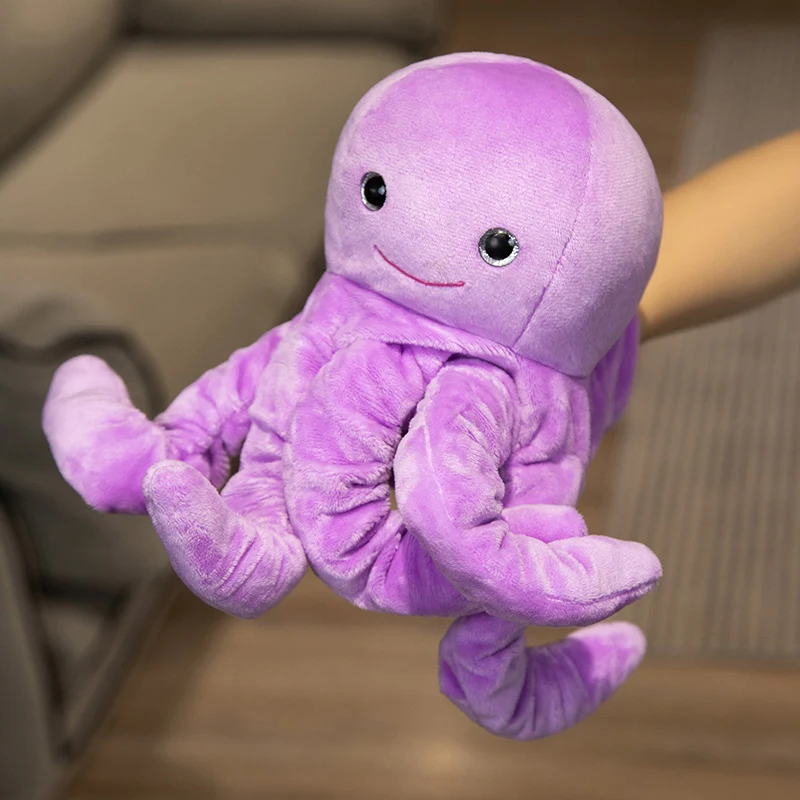 Ocean Animal Plush Puppet Octopus Tortoise Crab Shark Clownfish Small Prop Tell Story Interactive Plushie Gift