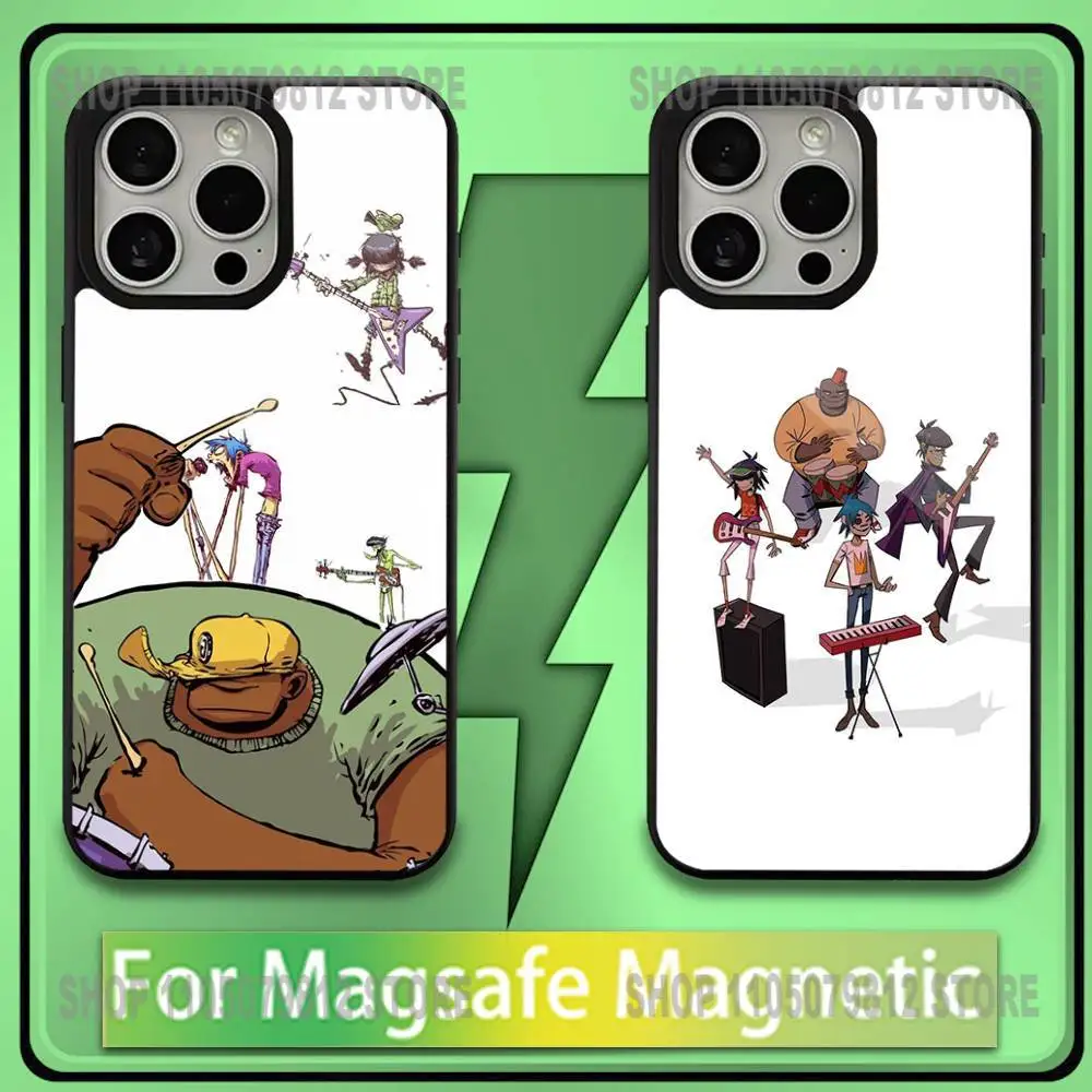 

G-Gorillaz Band Demon Days Phone Case For iPhone 17,16,15,14,13,12,11,Plus,Pro,Max,Mini Soft Magesafe Magnetic Wireless Charge
