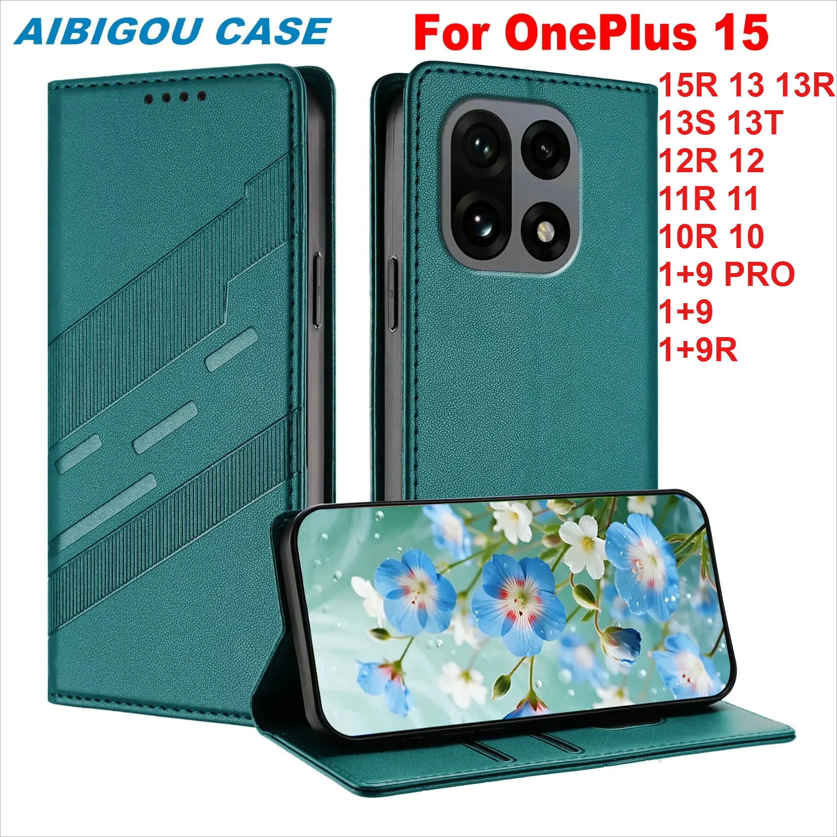 For OnePlus 15 15R 15T 13 12 11 10 Luxury Leather Case Retro Wallet Book Flip Magnet AUTO Closed Full Cover OnePlus15 Phone Bags