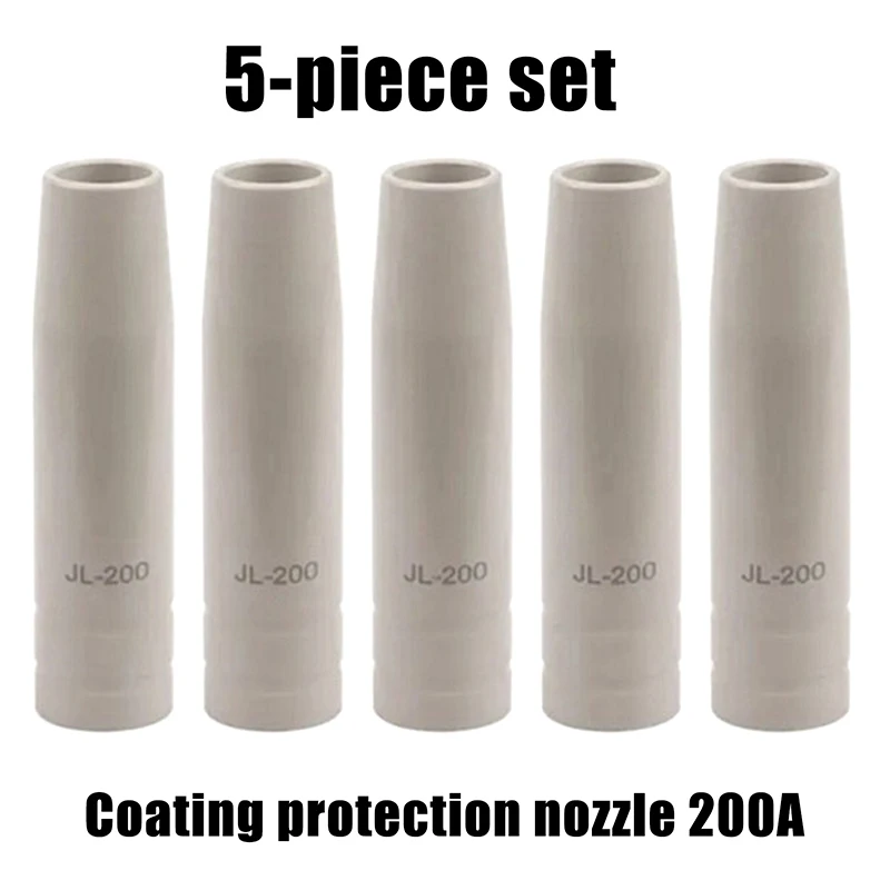 5Pcs 200A Shielded Welding Coating Protection Nozzle Non-Stick Welding Slag Protection Welding Machine Protective