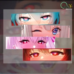 Anime girl's eyes waterproof JDM car decoration reflective sticker personalized modified car motorcycle scratch sticker