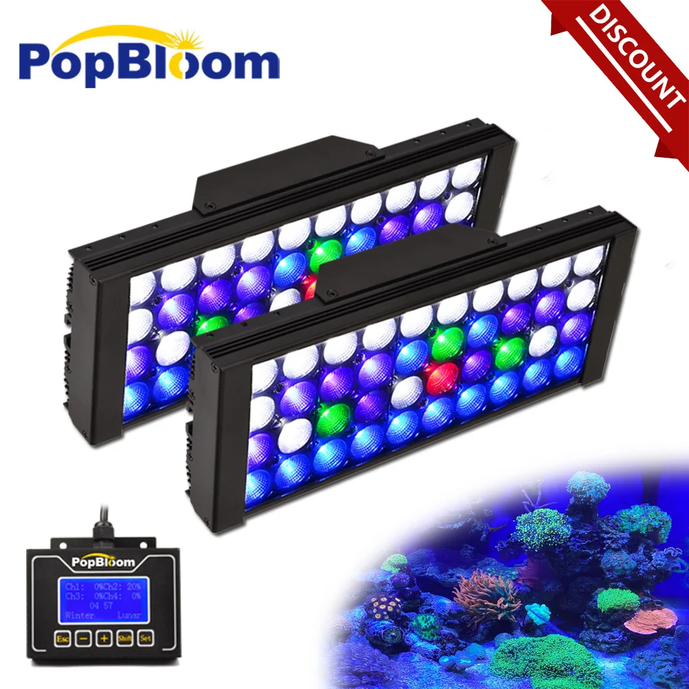 

PopBloom-Full Spectrum Marine Aquarium Lighting,Marine Led Aquarium Lamp For Reef Coral Fish Tank Led,Turing30,90-120cm,LPS/SPS