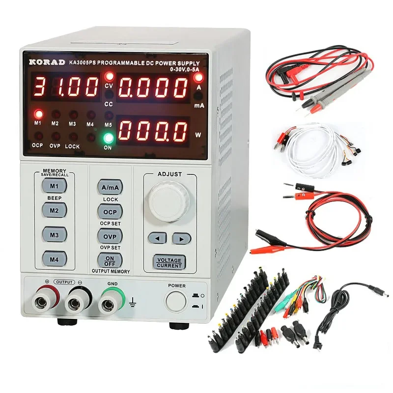 30V 5A KA3005PS Adjustable Digital Laboratory Programmable DC Power Supply RS232 USB Interface 220V