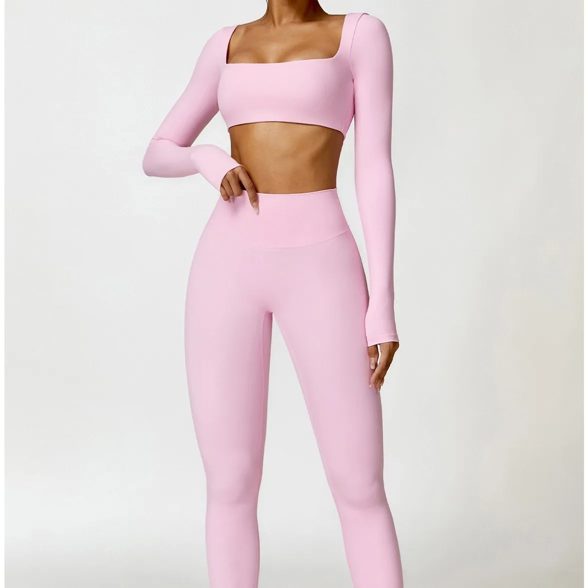 

Women's 2-Piece Yoga Set, High Waist Tight Fitness Outfit, Quick Dry for Gym & Running