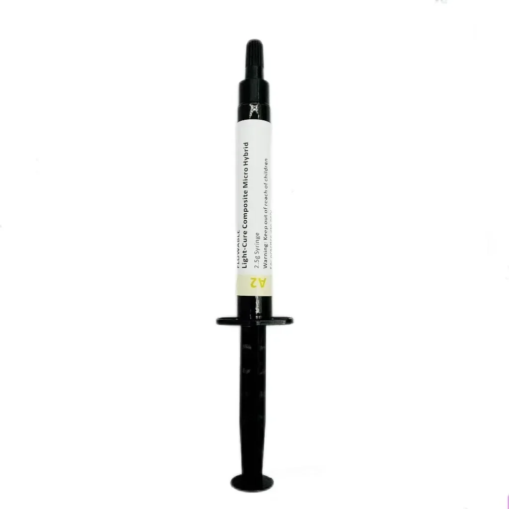 Dental Composite Resin Flowable Light Curing A2 2.5g Refill Syringe Delivery Tips Etch Gel Adhesive Bonding