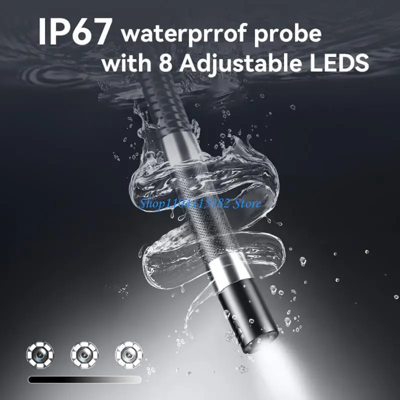 

A2BF Flexible Handheld Borescope Endoscope Camera with Large Screen Display for Detailed Inspection in Low Light Environment