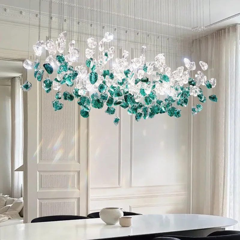 Light luxury modern Zhongshan lamps restaurant chandelier creative art advanced sense crystal lamp