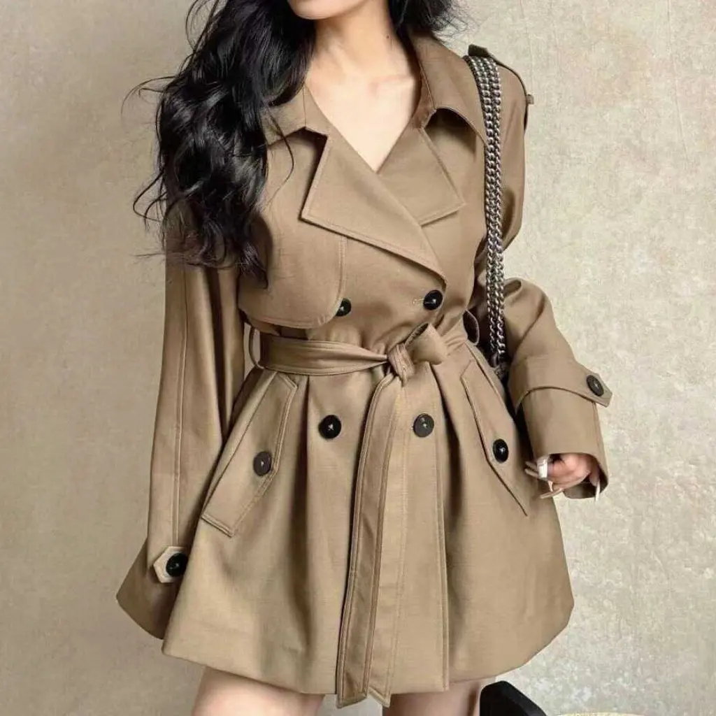 

Весеннее платье-куртка Женская модная верхняя одежда в повседневном стиле